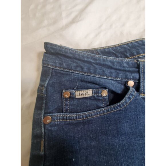 Lee Jeans Womens 14 Straight Denim Pants Ladies Medium Stretch Bootcut - Picture 4 of 12